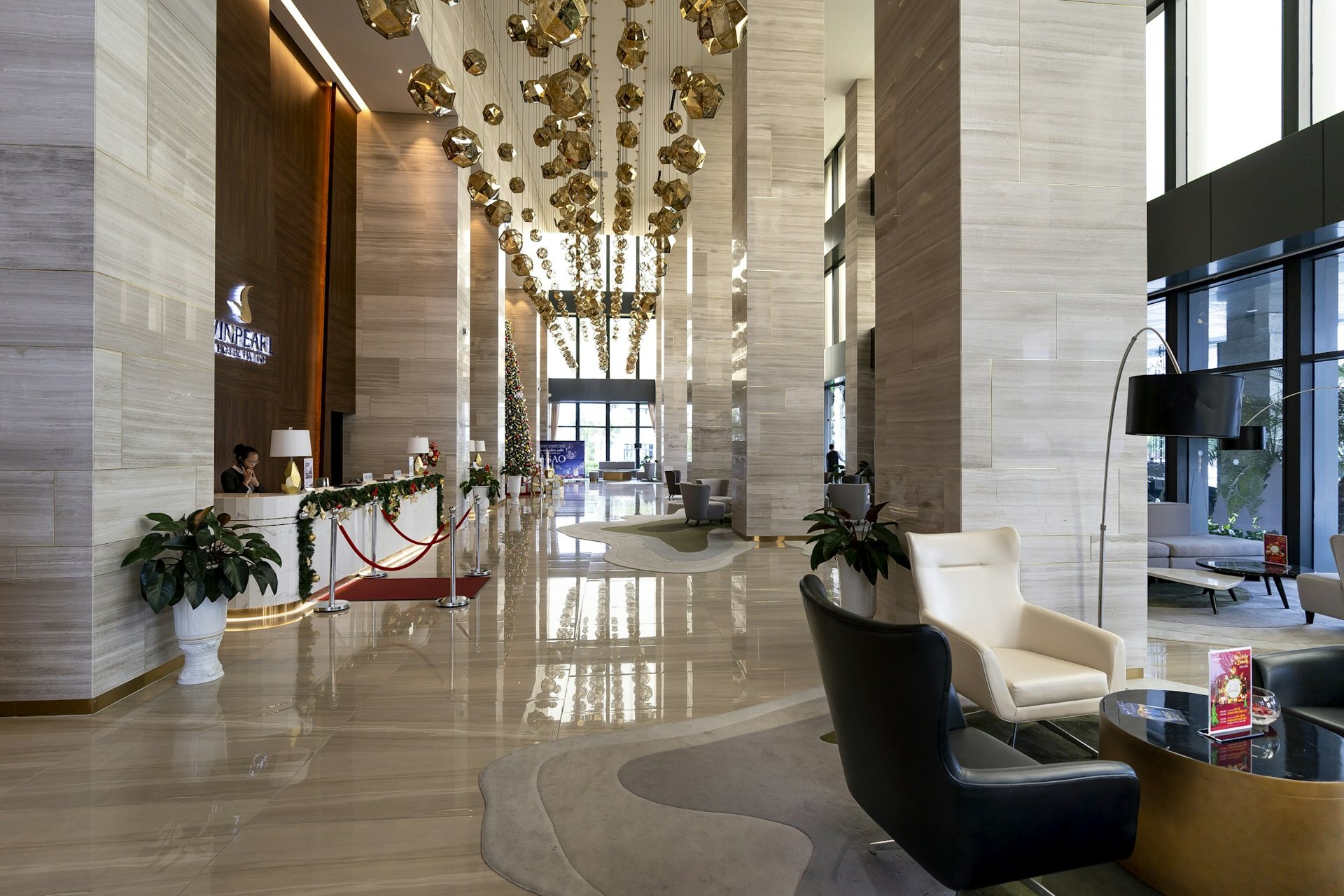 Elegant hotel lobby
